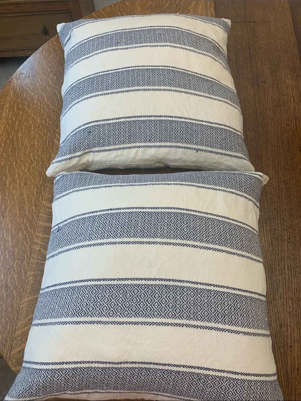 Lauren Ralph Lauren Striped Blue and White Decorative Throw Pillow - Set of 2